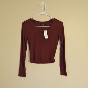 Brandy Melville Maroon Crop Top